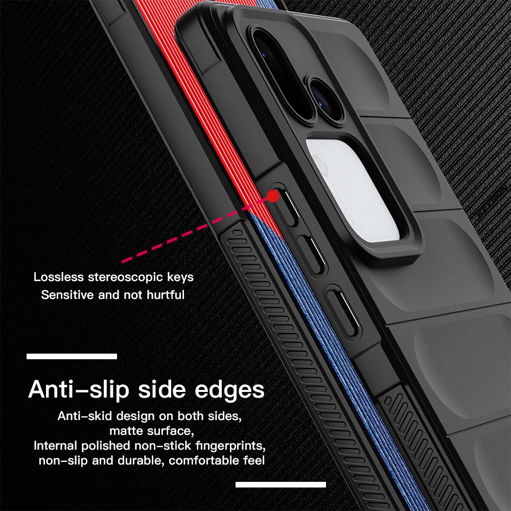 KEYSION Shockproof Case for VIVO V30 V30 Pro 5G Anti-skid Soft Silicone Phone Back Cover for VIVO V29 Lite 5G X80Lite Y77 Y78 5G