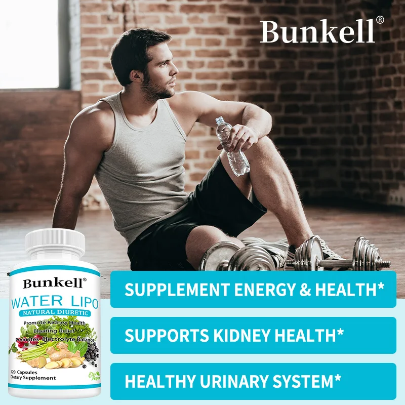 Premium Diuretic Water Kidney & Bladder Support Capsules, Cranberry & Herbal Complex, Immune & Urinary Tract Wellness