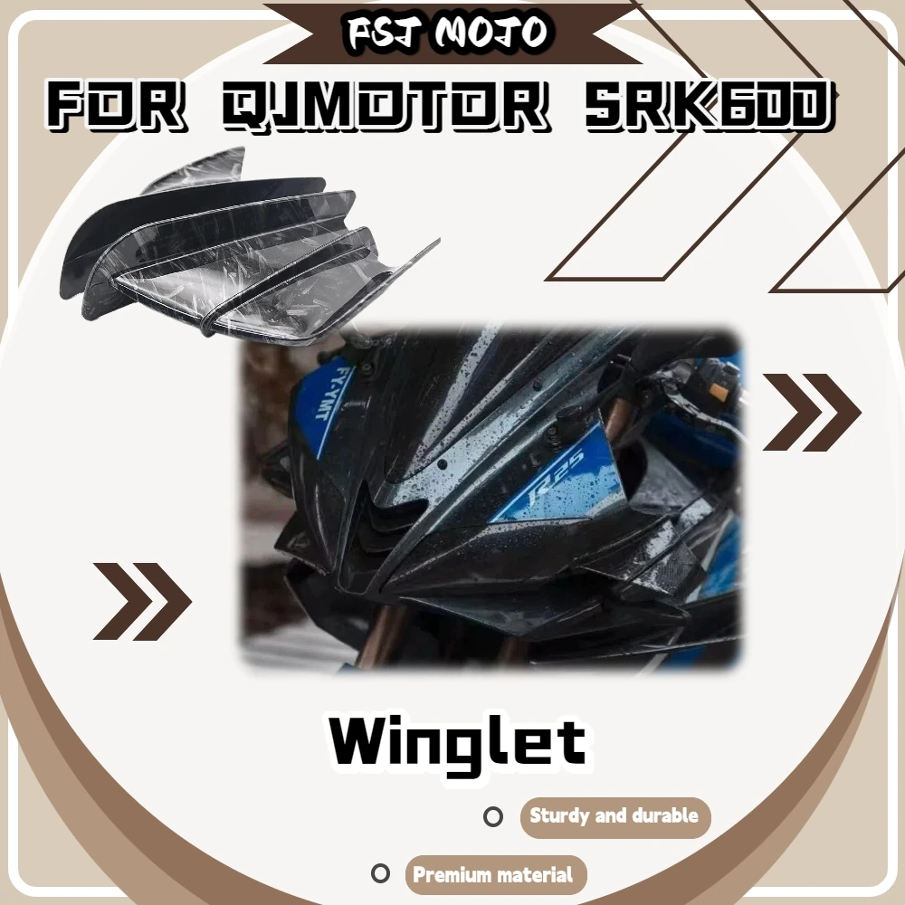 For QJMOTOR SRK600 Aerodynamic Side Winglet Multiple Textures Reduce Wind Lift Racing Decor Accessory