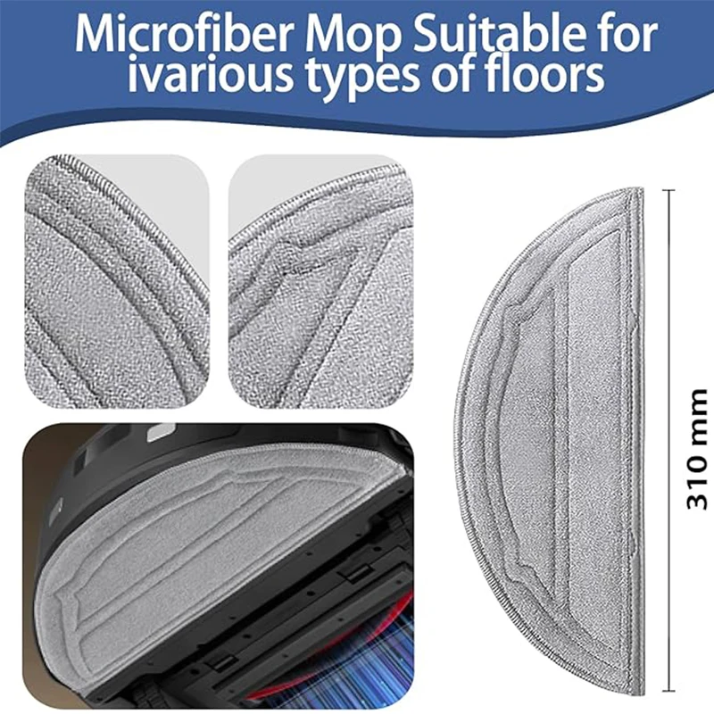 Replacement Accessories Kit For Roborock Q10 S5/Q10 S5+/Q10 X5/Q10 X5+ Robot Vacuum Parts Brush,Filters,Mop Pads,dust Bags view 5