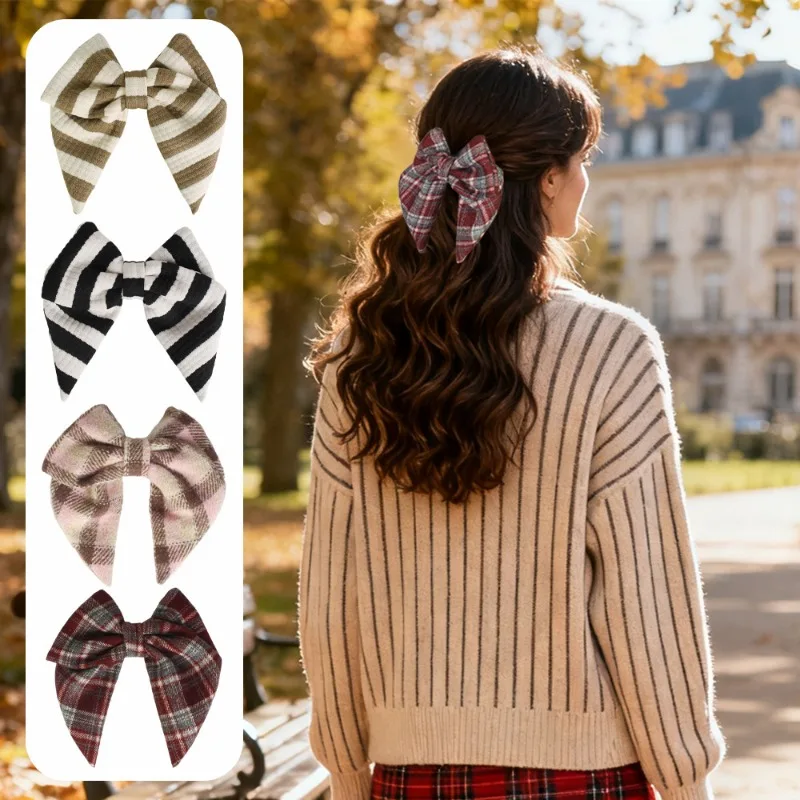 

1pcs Satin Bow Hair Clip For Women Chic Glossy Design Trendy Elegant Accessory Stylish Headwear Girls Daily Ponytail Hairstyles