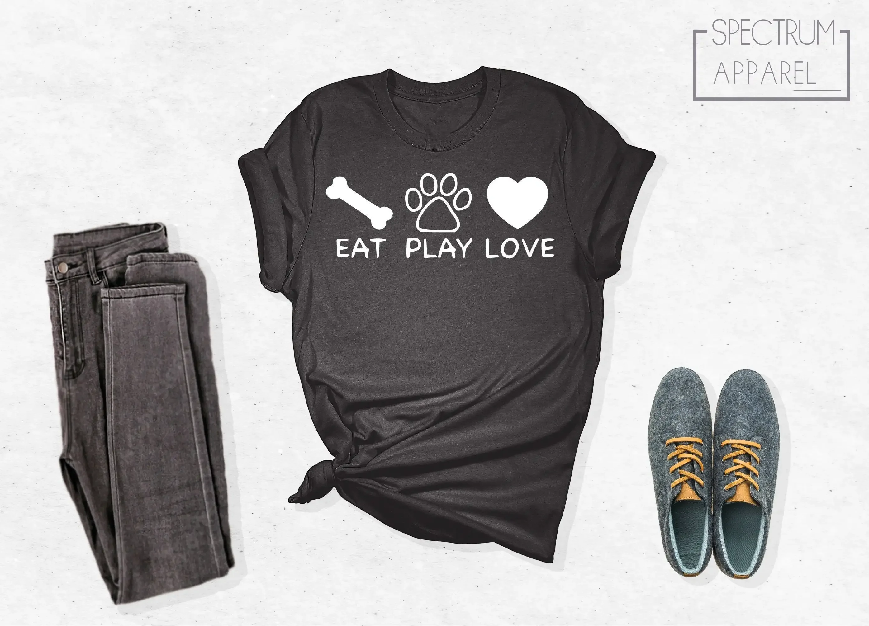 Eat Play Love T Shirt Pet Dog Mom Cat Lover Animal For Her