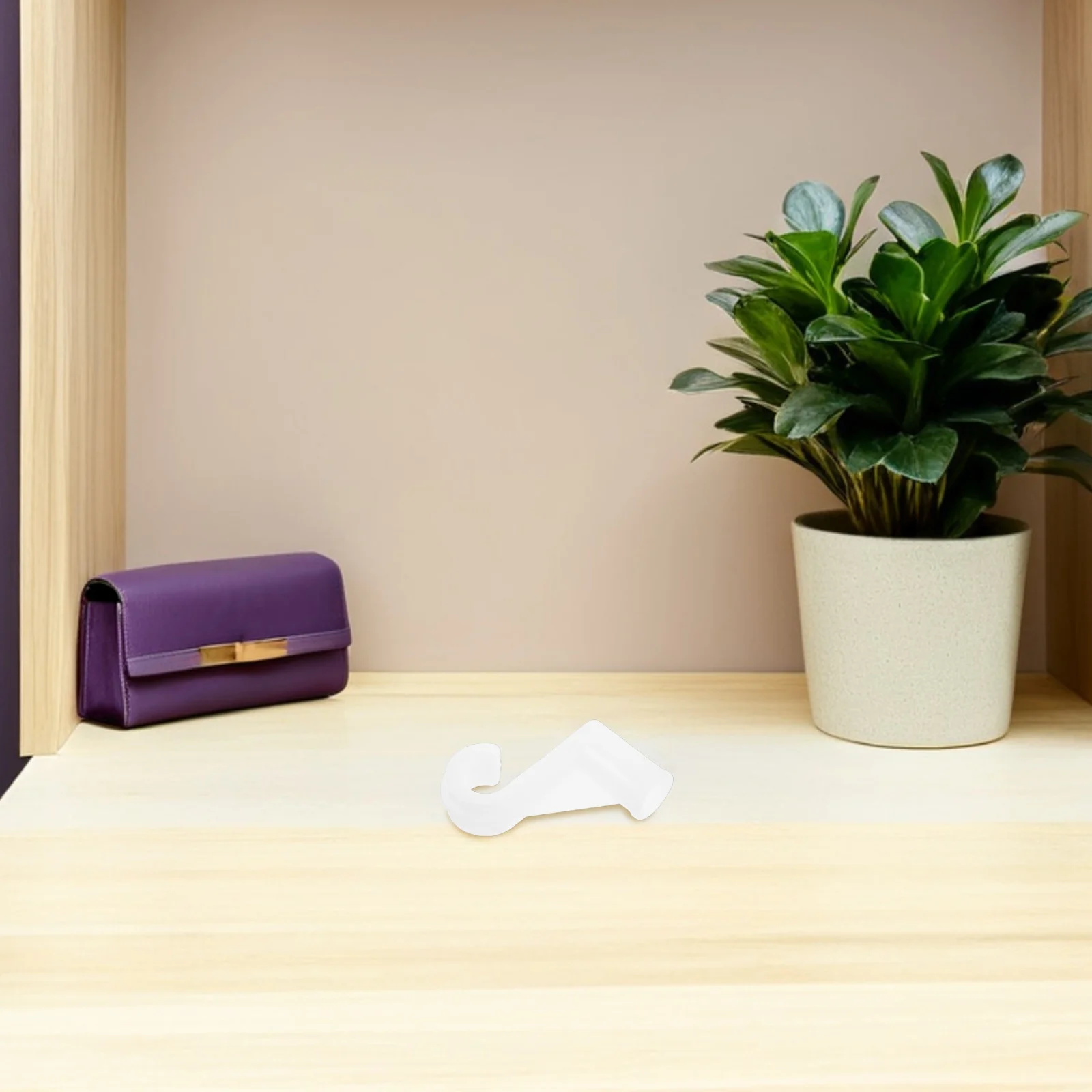 

10pcs Wardrobe Hooks Heavy Duty Plastic Closet Rod Bracket 13Mm Robust Support Adjustable Rail Organizer Storage Bracket