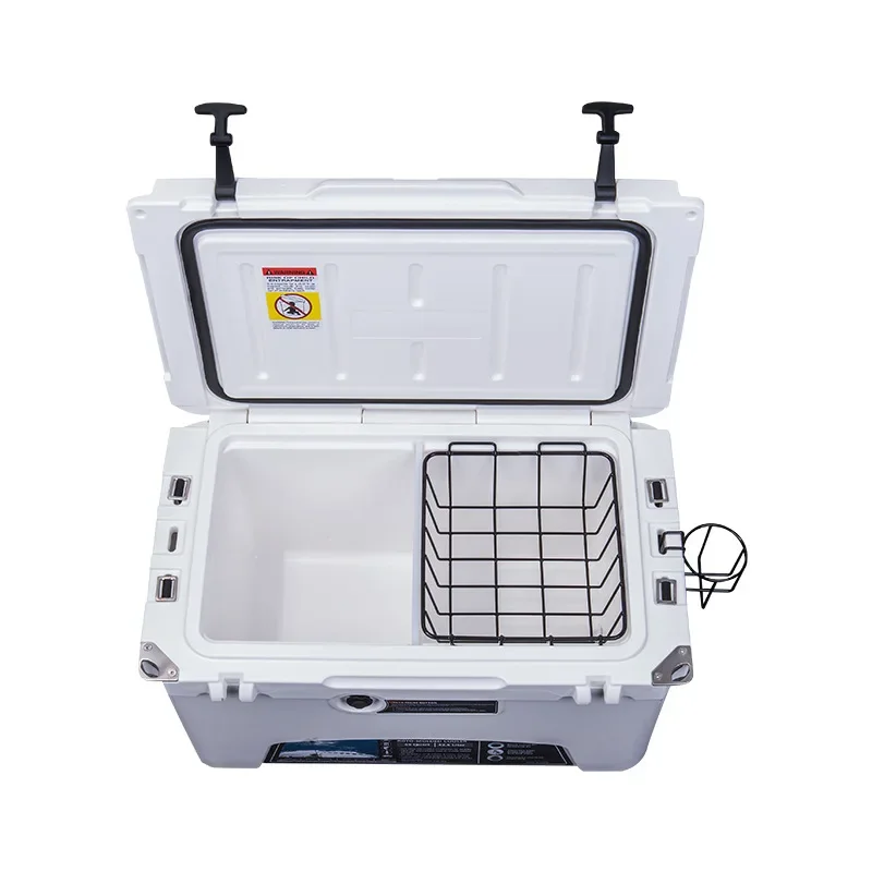 

45L portable car food cooler, camping refrigerator with bottle opener food grade incubator