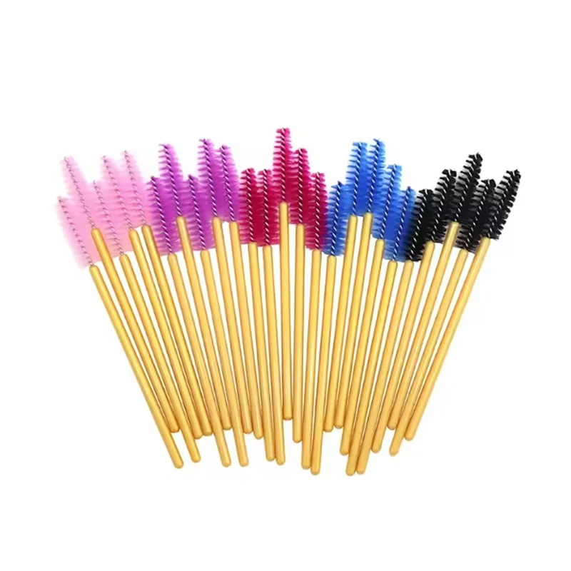 Pinceaux de maquillage professionnels pour cils de poulet, baguettes de mascara, applicateur de Végét, pinceau cosmétique, outil de maquillage, 50 pièces