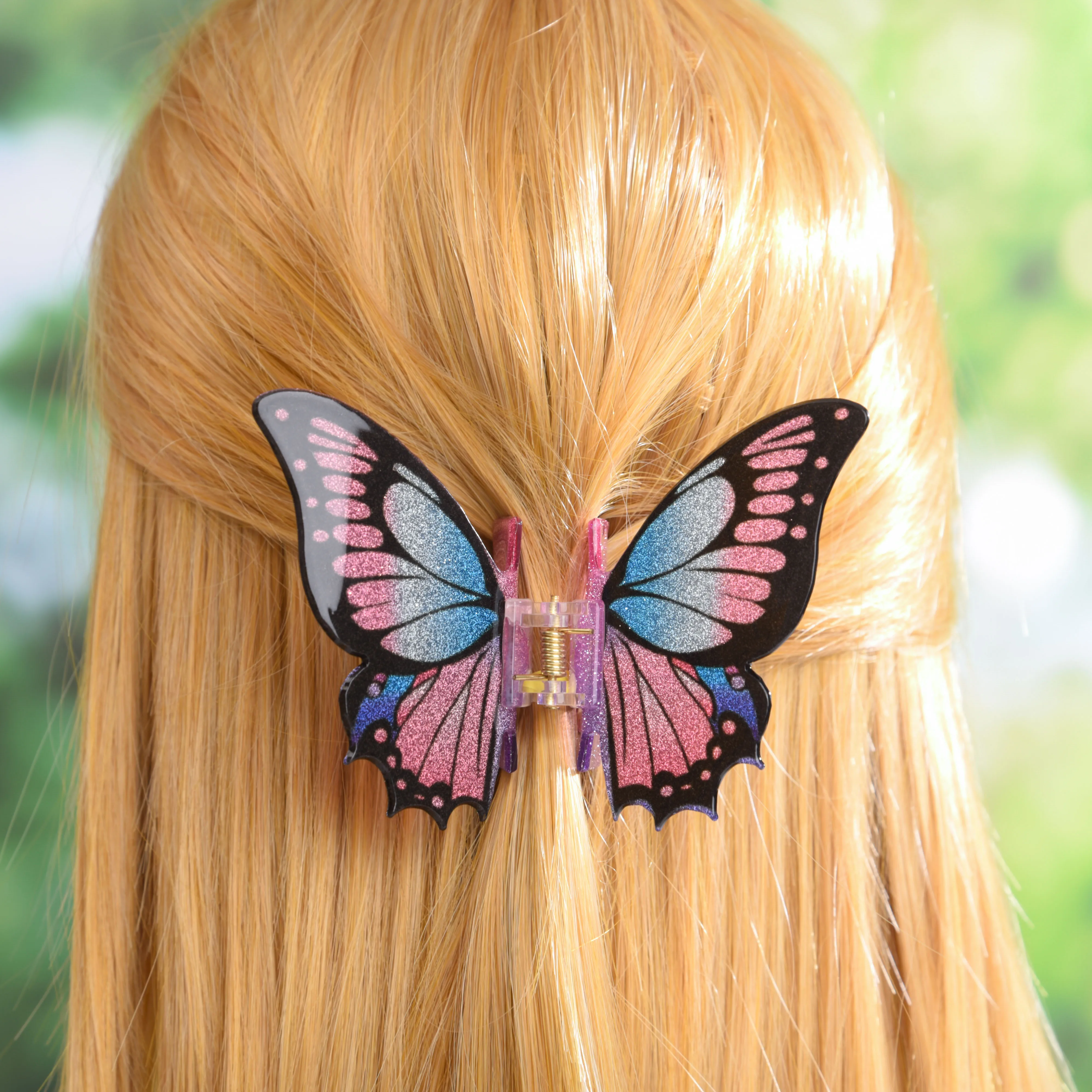 

DS NEW 12.6CM Large Simulated Butterfly Hair Claw Acrylic Claw Clips Summer Trendy Hair Clips Hair Accessories for Women Girls