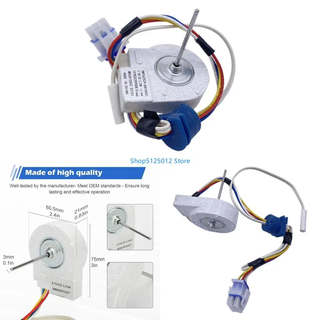 G8TC Multi Compatible Refrigerator Evaporator Fan Motor Assembly WR60X10307 Accommodates Various Models