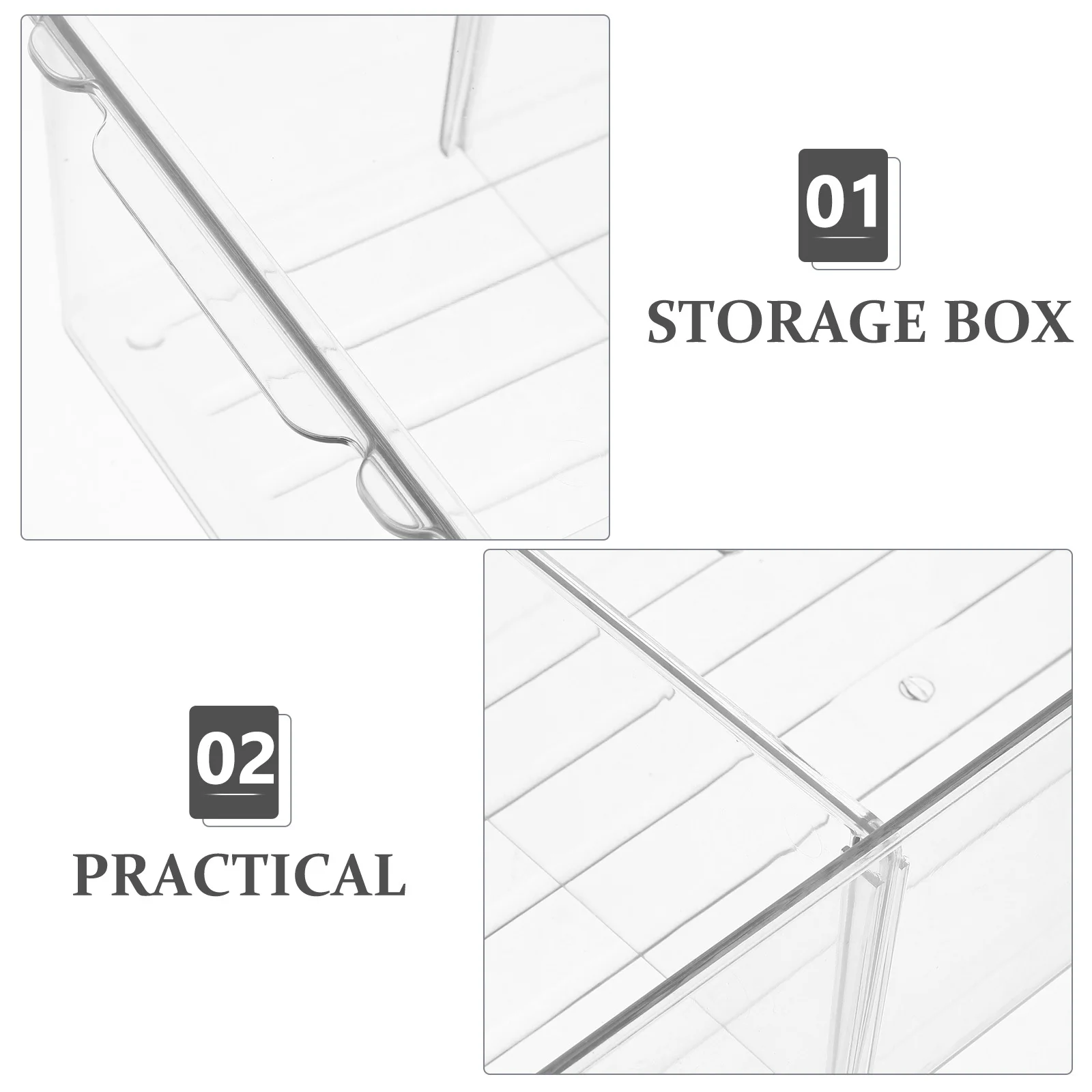 

Multi-Compartment Cosmetics Box Plastic Storage Organizer Desktop Storage Case Transparent Plastic Makeup Organizer