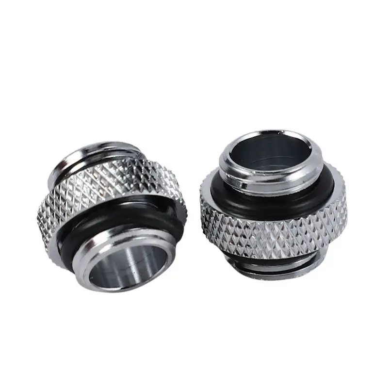 Stylish-10Pcs G1/4 Mini External Thread Male To Male Water Cooling Rotary Fitting Adapter Water Cooling Connector Silver