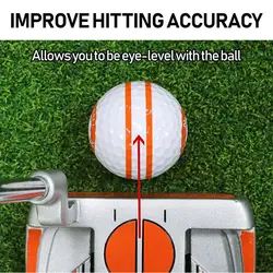 Pelotas de Golf blancas de 3 capas para interiores, pelotas de Golf para practicar con líneas naranjas, alta elasticidad, accesorios de Golf de sensación Real