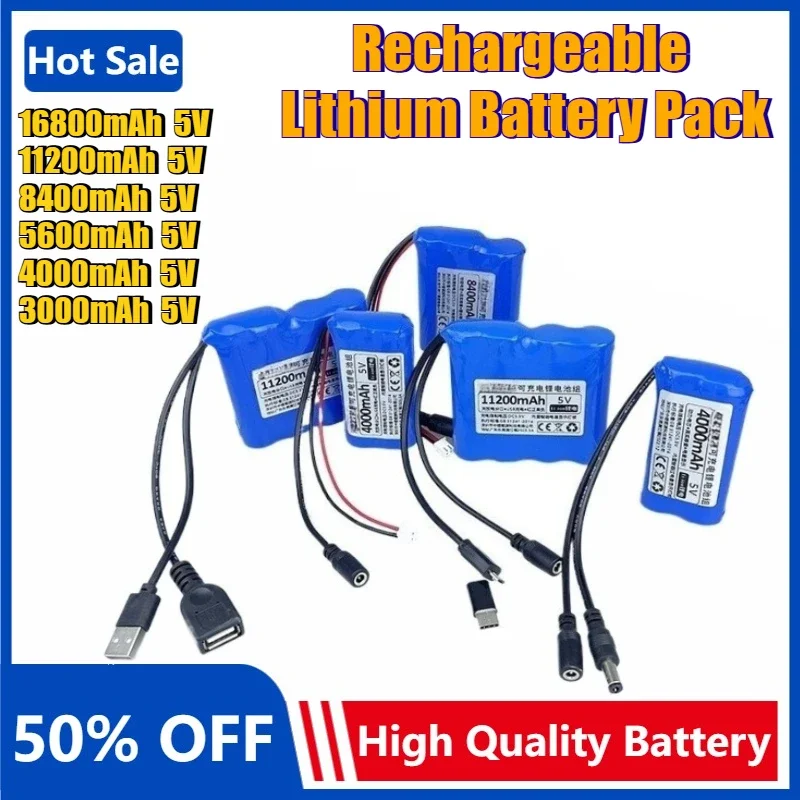 

5V Lithium Battery Rechargeable Single Chip Microcomputer for Outdoor LED Lamp Bluetooth Speaker USB Fan Lithium Battery Pack