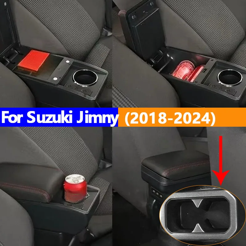 

For Suzuki Jimny Armrest For Jimny JB74 Car Armrest box 2018-2024 Retrofit parts Storage Box Interior details Car Accessories