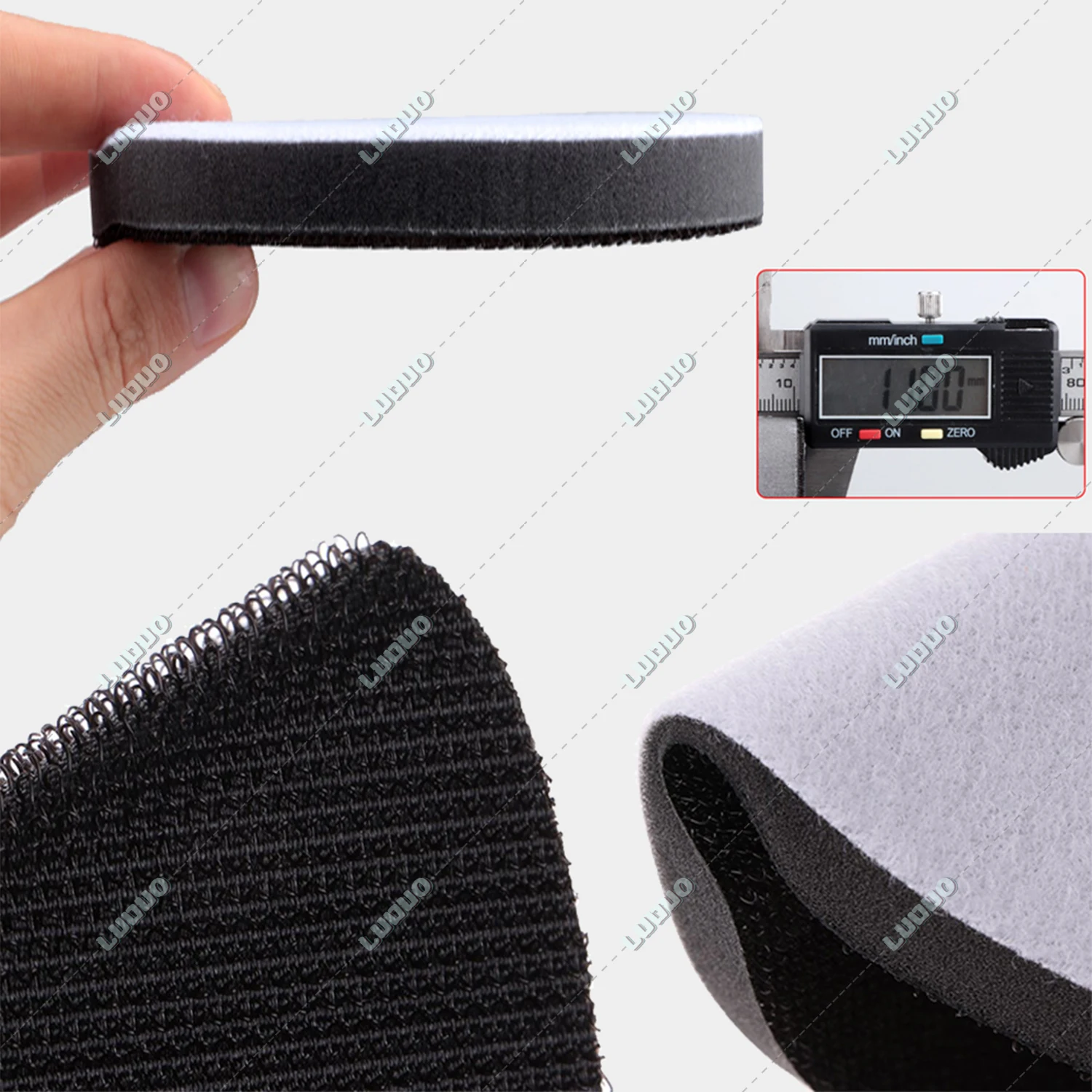 2/3/4/5/6 Inch 8 Hole Sponge Interface For Sanding Pads  Hook & Loop Flocking Cushion Polishing Buffering Pad Self-adhesive Disc