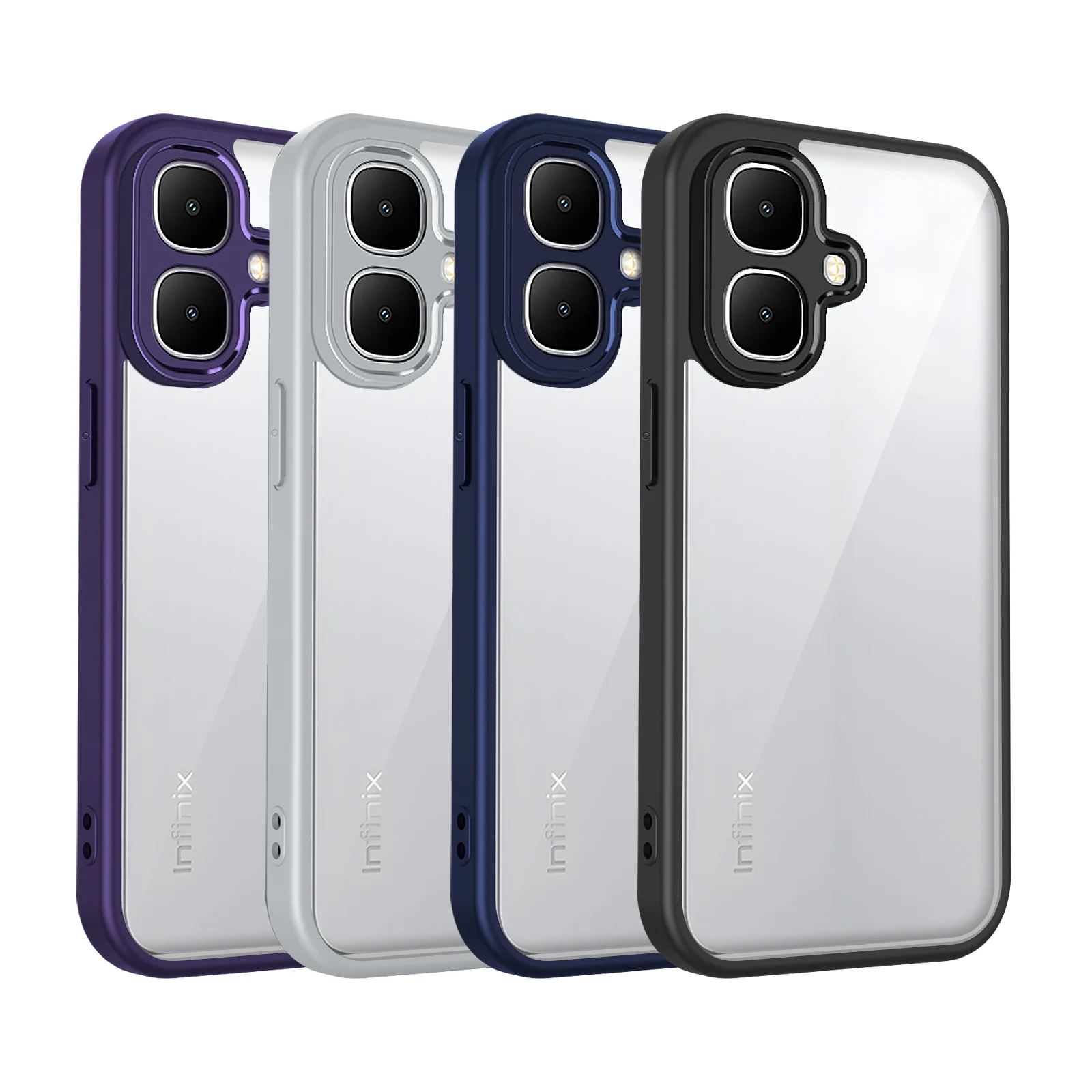 Funda para Infinix Smart 10, Carcasa para Teléfono Infinix Smart 10, Cubierta con Amortiguación de Aire, Silicona, Parte Trasera Mate Transparente, Rígida