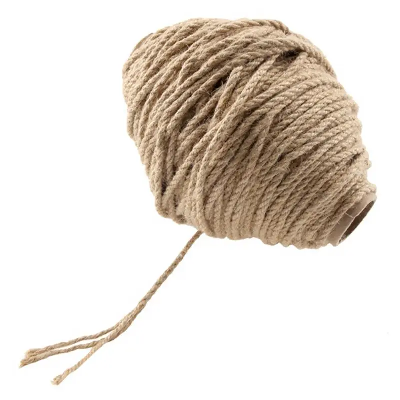 NEW HOT In Stock-5Mm Twine 328 Feet Braided Natural Jutes Rope For DIY Gardening, Crafting, Bundling Cat Scratching Post, Home D