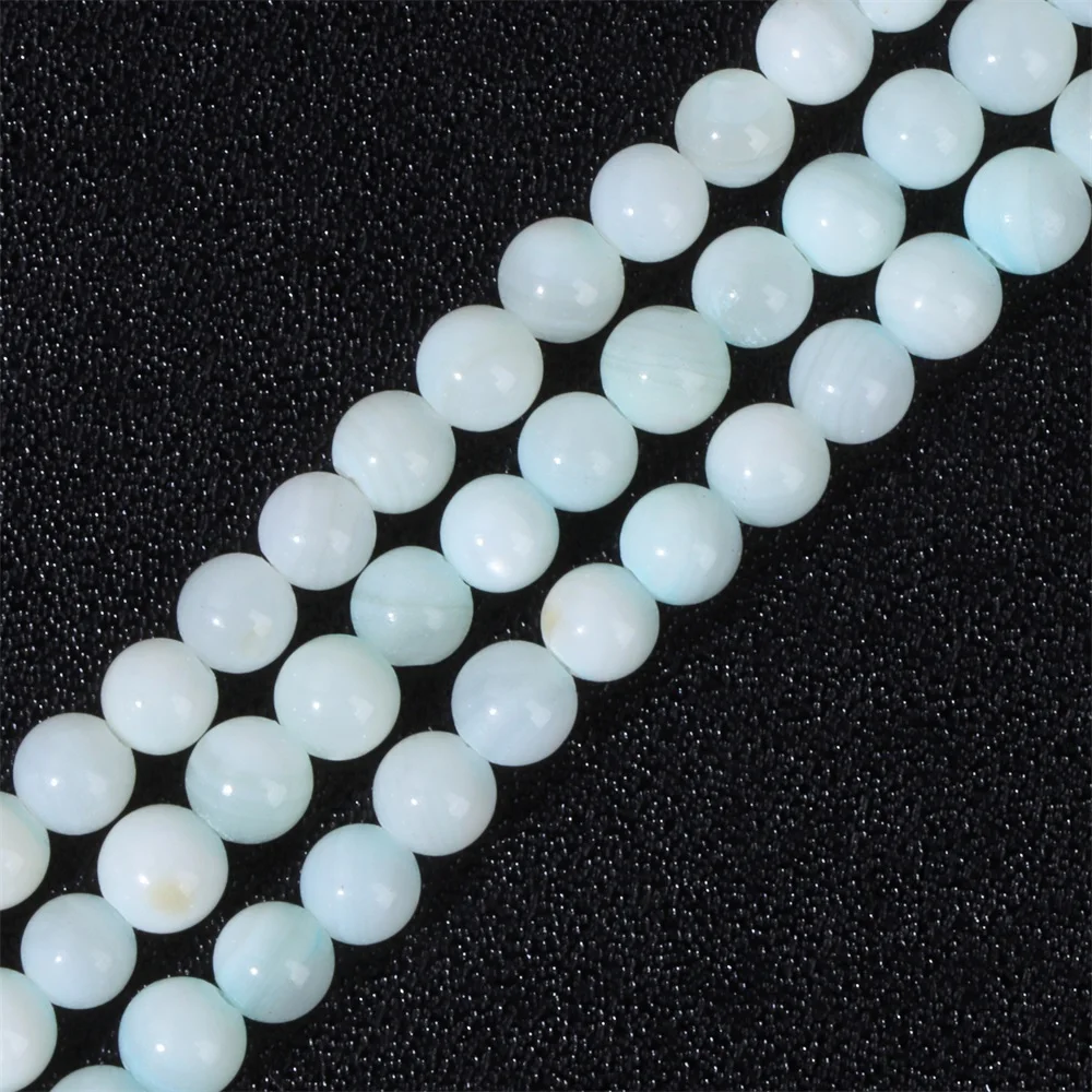 4MM Colorful Natural Freshwater Shell Beads Round Dyed Shell Loose Beads For Jewelry Making DIY Bracelet Necklace Accessories