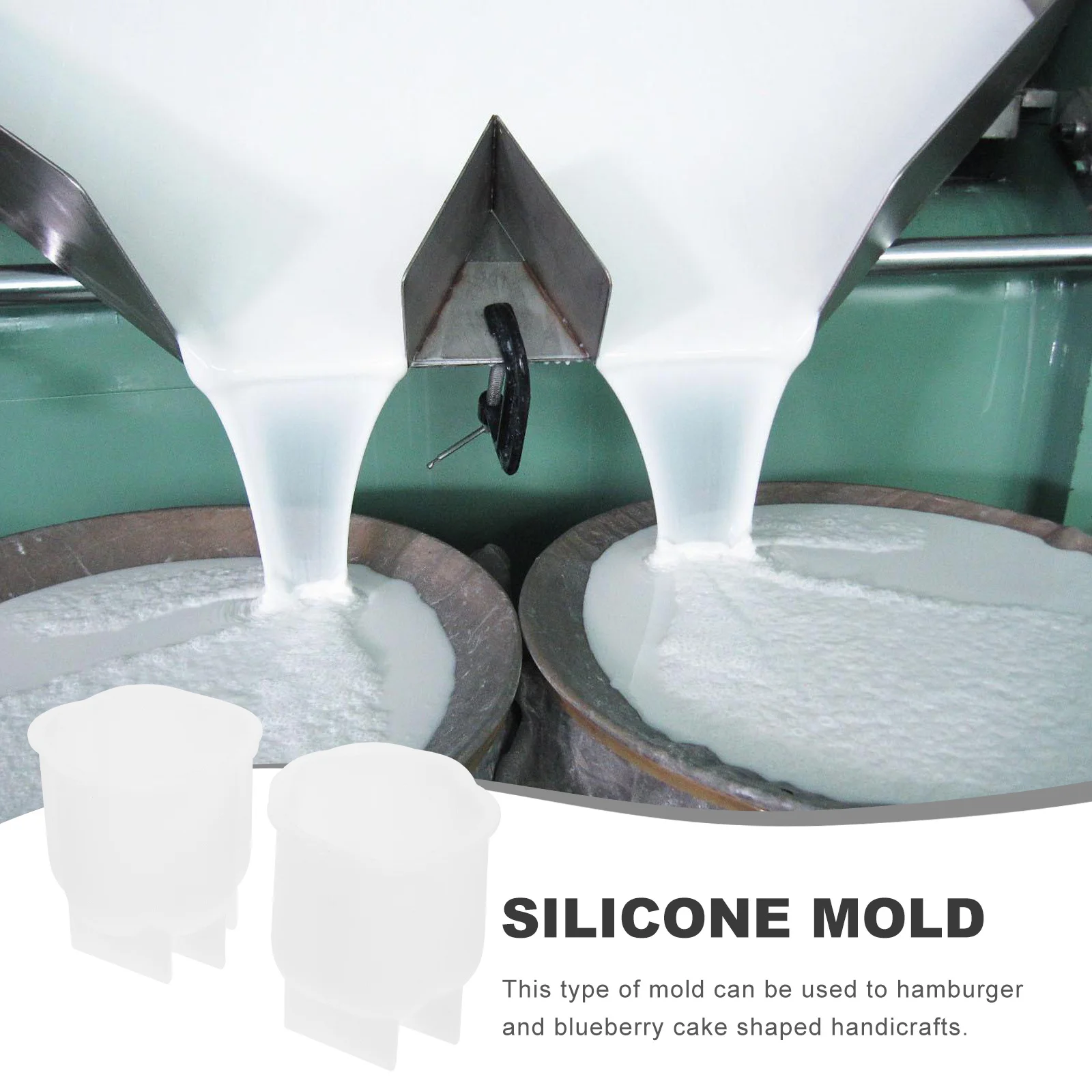 

2 Pcs Flower Bud Mold Silicone Molds for Candles Soap DIY Making White Moulds Miss