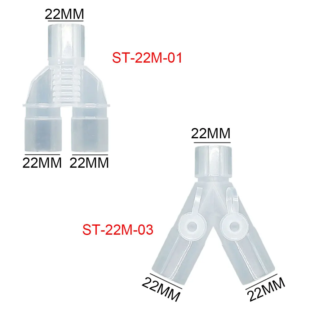 Breathing Circuit Corrugated Tube Y Shape Connector Straight Connection Adapter Respiratory Anesthesia Tube Connector