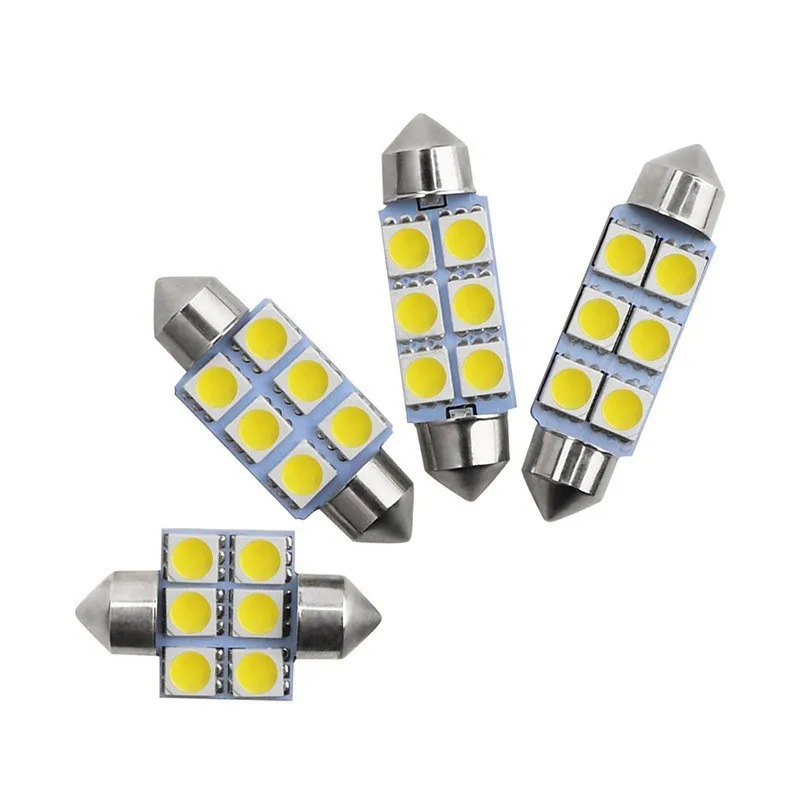 

2/4/10PCS LED Canbus Festoon 31mm/36mm/39mm/41mm 5050-6smd 12V Auto Interior Reading Lamp License Plate Lights Car Dome Bulbs