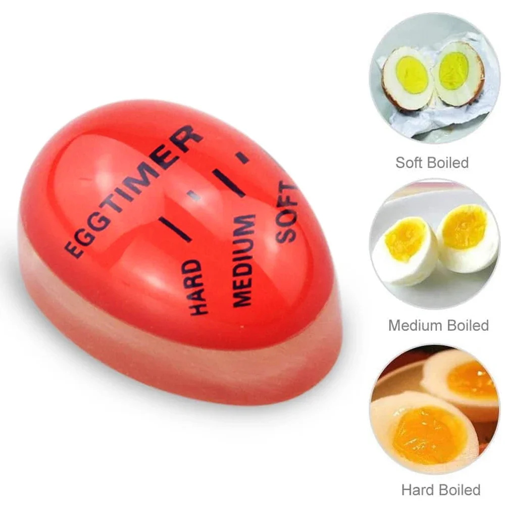 4 PCS Egg Timer Color Changing Indicator Soft Medium and Hard Boiled Eggs Heat Sensitive Safe Durable Kitchen Aid Gift Home Use