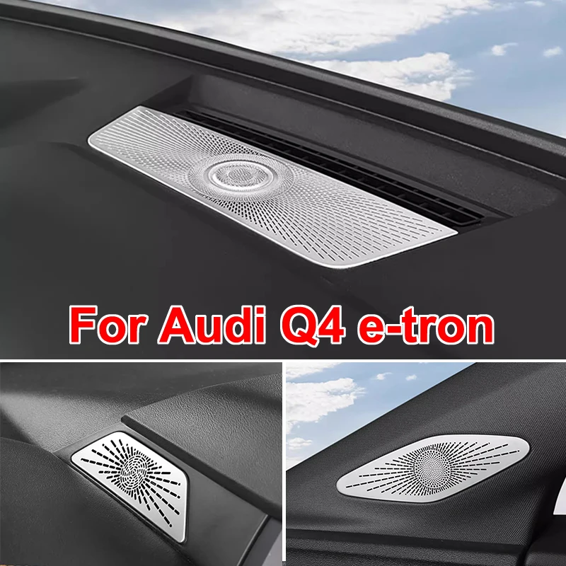 Car Speaker Trim Cover For Audi Q4 E-tron Dashboard Audio Speaker Air Vents Interior Accesiories