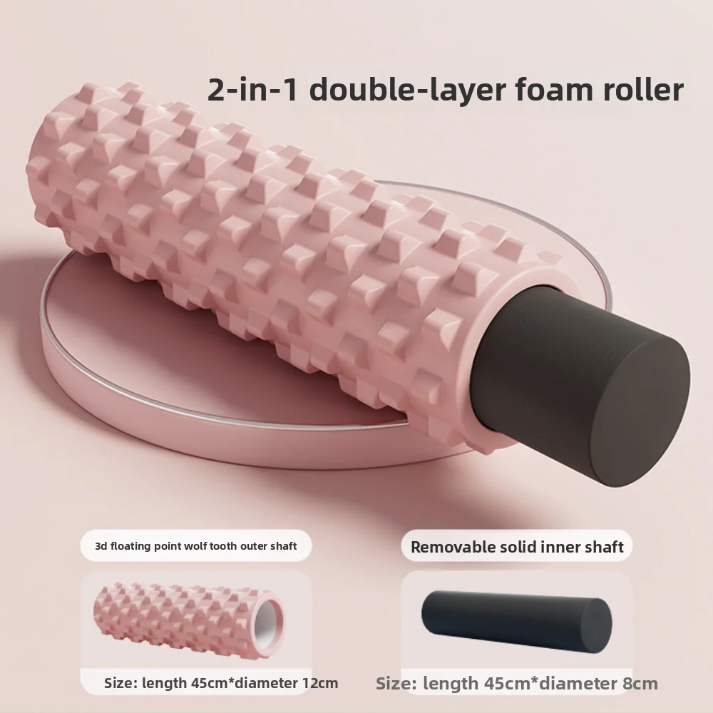 2-In-1 Solid Spiky Foam Roller - Yoga Fitness Massage recension och pris