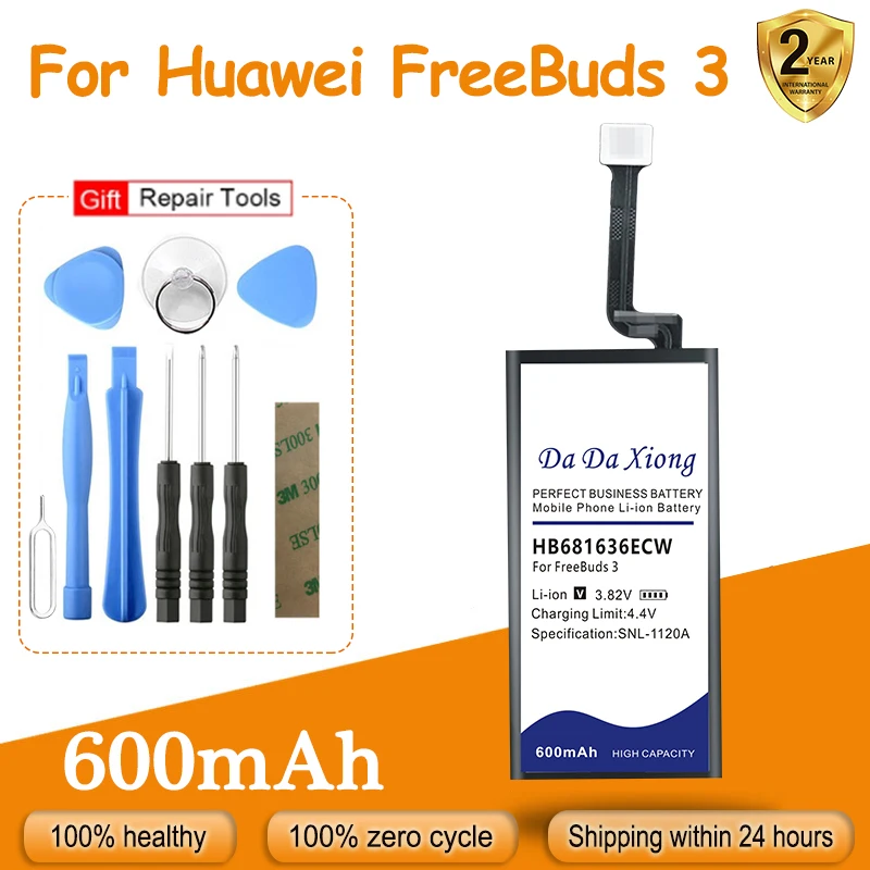 

High Quality New HB681636ECW Battery For Huawei FreeBuds 3 watch Battery 4.4V 600mAh + Kit Tools