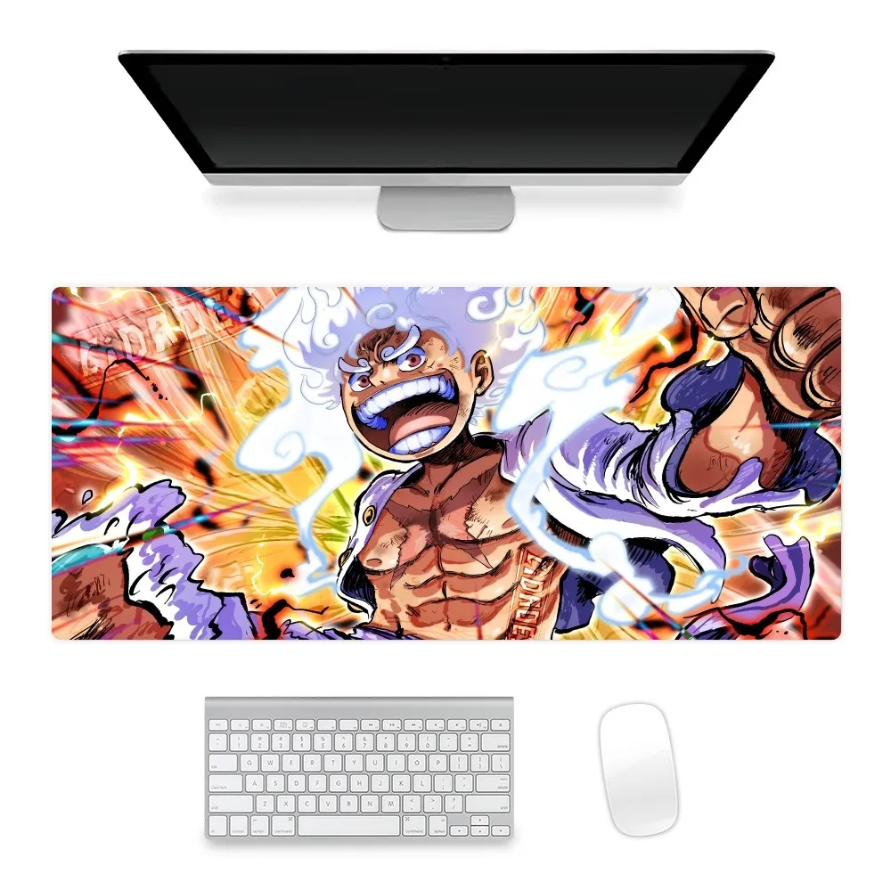 Bilibili alas mouse Anti selip model Anime O-ONE Luffy Gear 5 Mousepad kantor besar kecil tikar PC Keyboard komputer matras karet antiselip