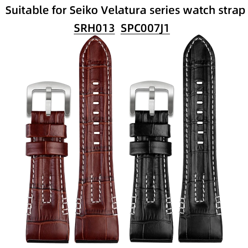 

Leather watch strap for Seiko VELATURA series watch strap SRH013 SPC007J1 watch chain replacement accessory watch band 26mm