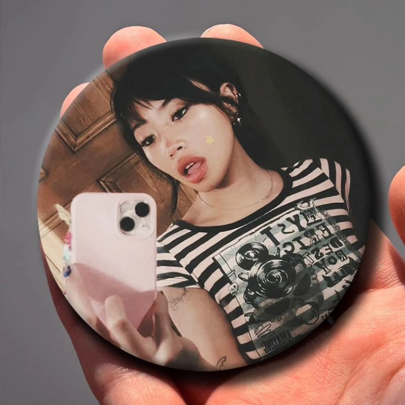 58mm B-Beabadoobee B-Beatopia Enamel Pins I Love My Girlfriend Brooch T-Talk Album Cover Badge for Bag Denim Jacket Decor Gifts