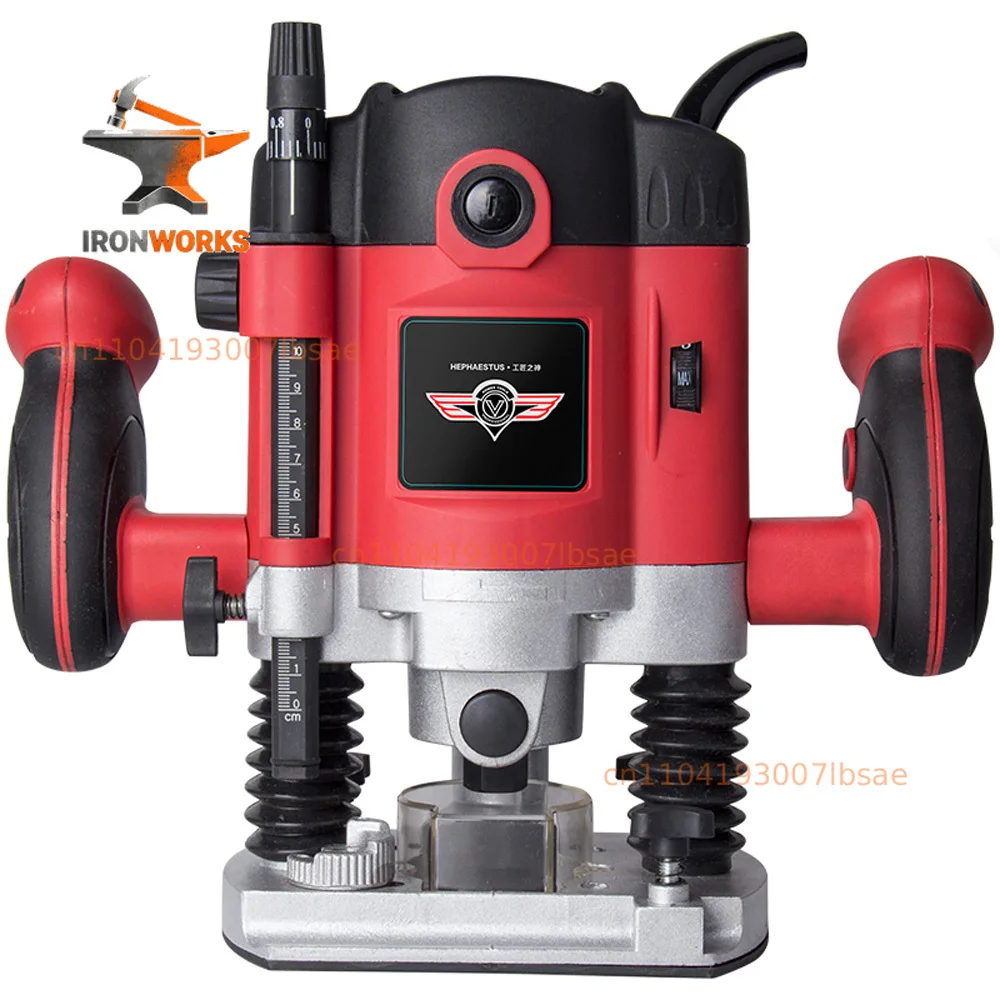 2100W Woodworking Electric Trimmer  Wood Engraving Slotting Trimming Machine Carving Router Slotting With Milling Cutter