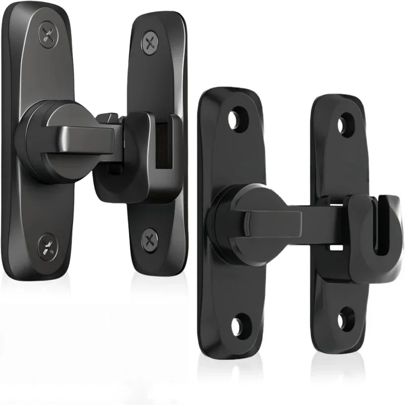 Heavy-Duty Flip-Up Door Latches 90/180 Degree Door Lock Home Security Sliding Door Latch Anti-theft Lock  Alloy Doors Bolts