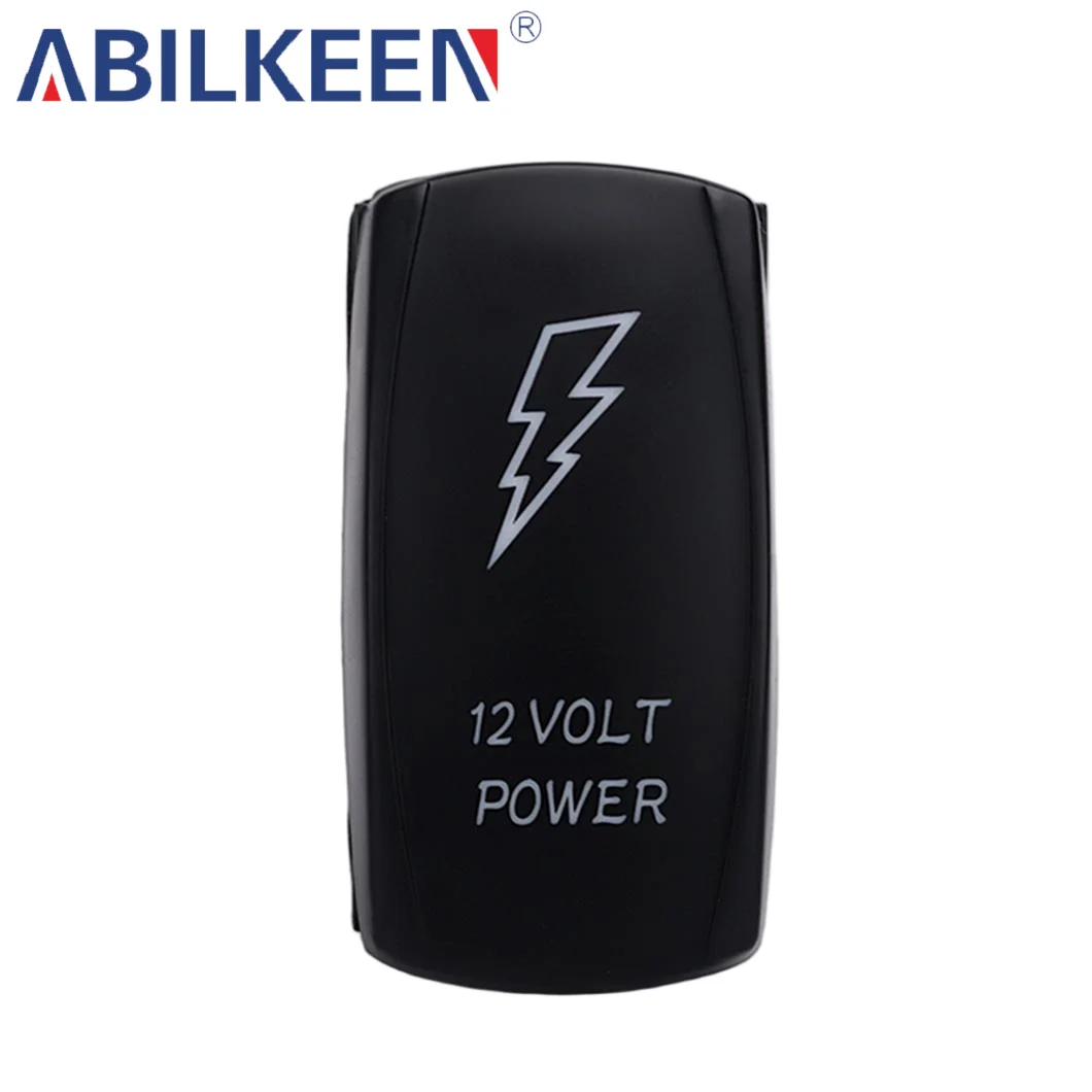 High Performance 12 Volt Power with Lasered Symbol  Car Marine Switch for Car Boat ATV UTV Electrical Device