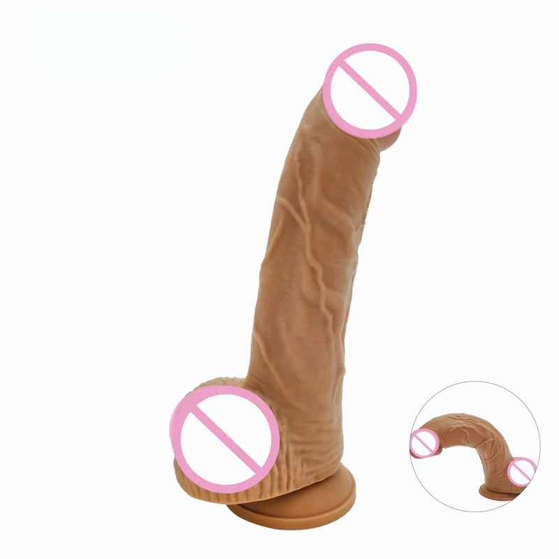 Big Dick Skin Feeling Realistic Penis Soft Huge Female Masturbator Silicone Ball Suction Cup Dildo Anal Plug For Women Gay