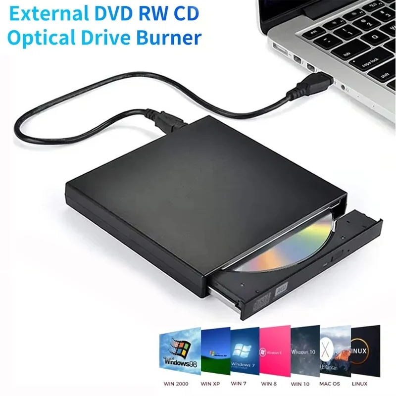 USB 3.0 External CD DVD Drive USB Protectable External CD-RW Drive DVD-ROM Player Burner Player For Laptop Desktop PC Computer