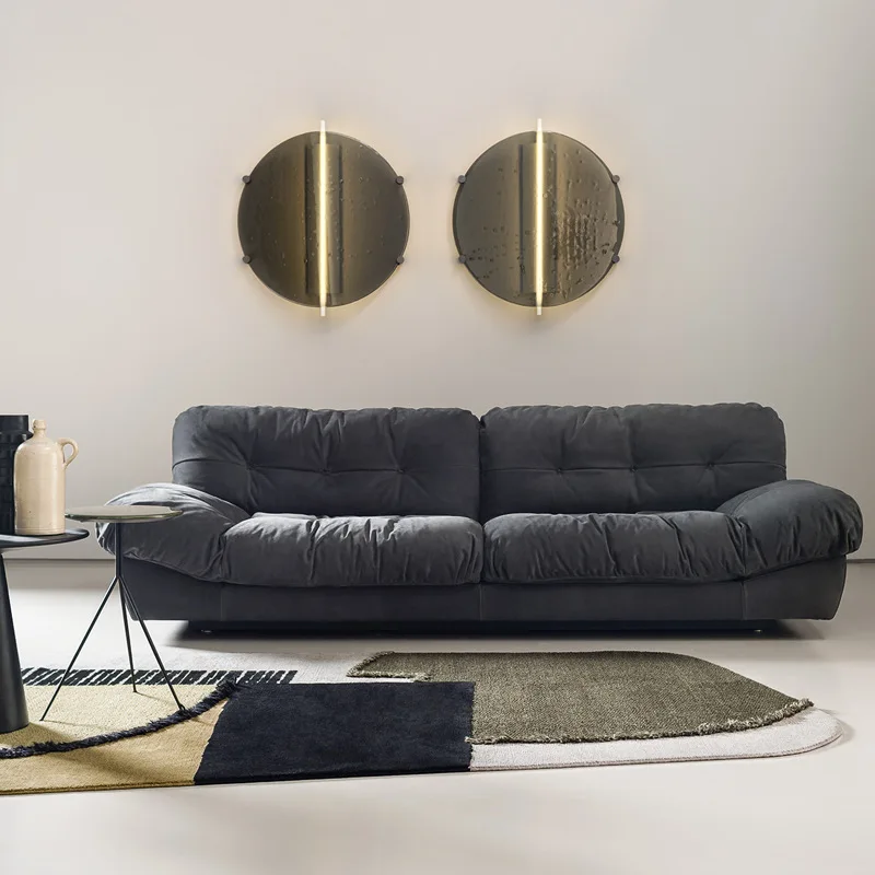 

Baxter Cloud Sofa Straight Row Nordic Italian Minimalist Matte Down Latex Small Apartment Designer Down Sofa