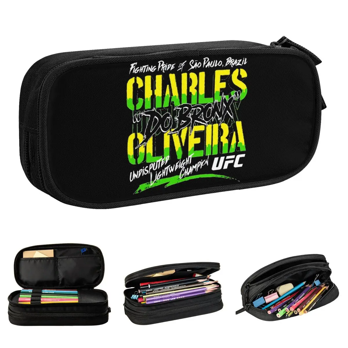 Charles Oliveira Lightweight DO BRONX Pencil Case New Pen Bags for Student Big Capacity School Supplies Gift Pencilcases