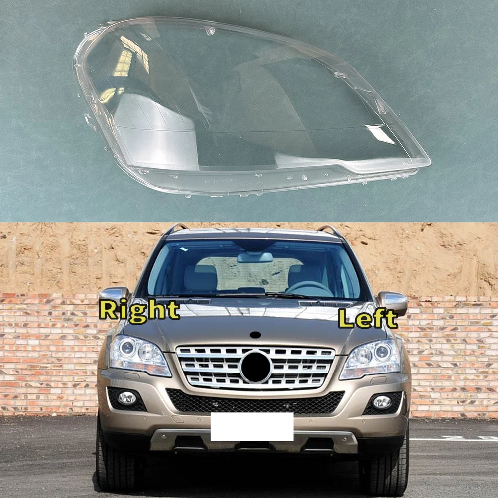 

For Mercedes-Benz W164 ML300 ML350 ML500 2007-2011 Car Headlight Cover Lampcover Lampshade Lamp Glass Lens Case Auto Light Caps