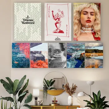 Viviennes W-Westwood 포스터 인쇄 벽 데칼 스티커 사진, 거실 홈 데코