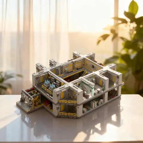 10988pcs MOC Bundle Fallout 4 Vault 8 Rooms 2 City Model Building Blocks Architecture Festival Gift Toys Education Brick