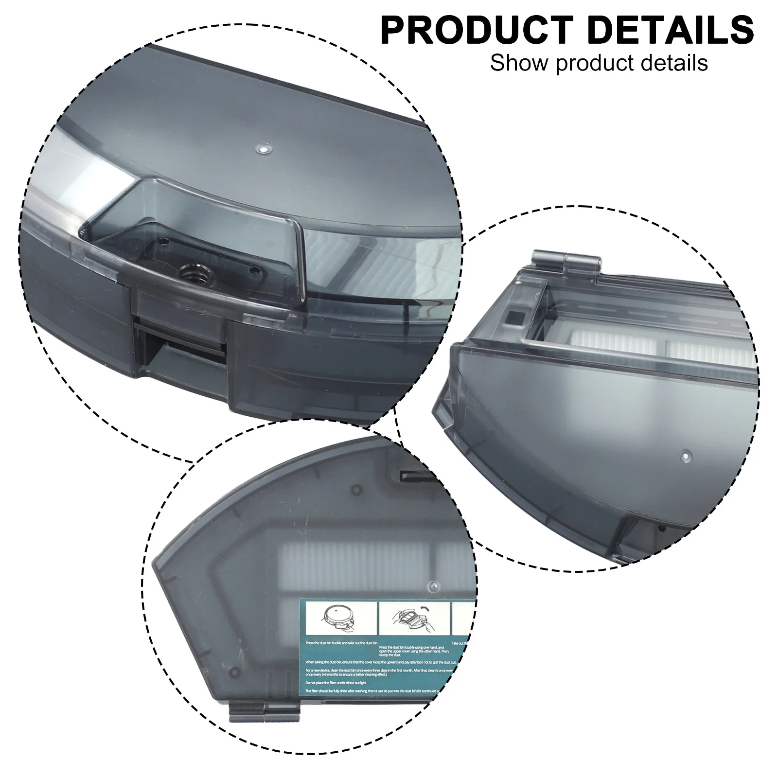 

Accessories Dust Box For SmartAI G50E Dust Containment Easy To Install For 360 High-quality Household Supplies