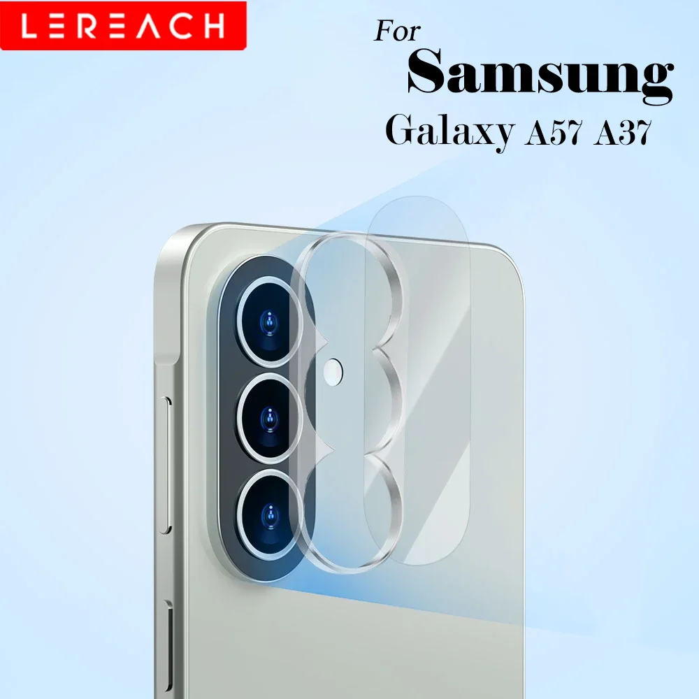 Lereach for Samsung Galaxy A57 A37 ProSelf-Locating Frame Tempered Glass Camera Lens Protector Anti-Scratch High-Transparenc