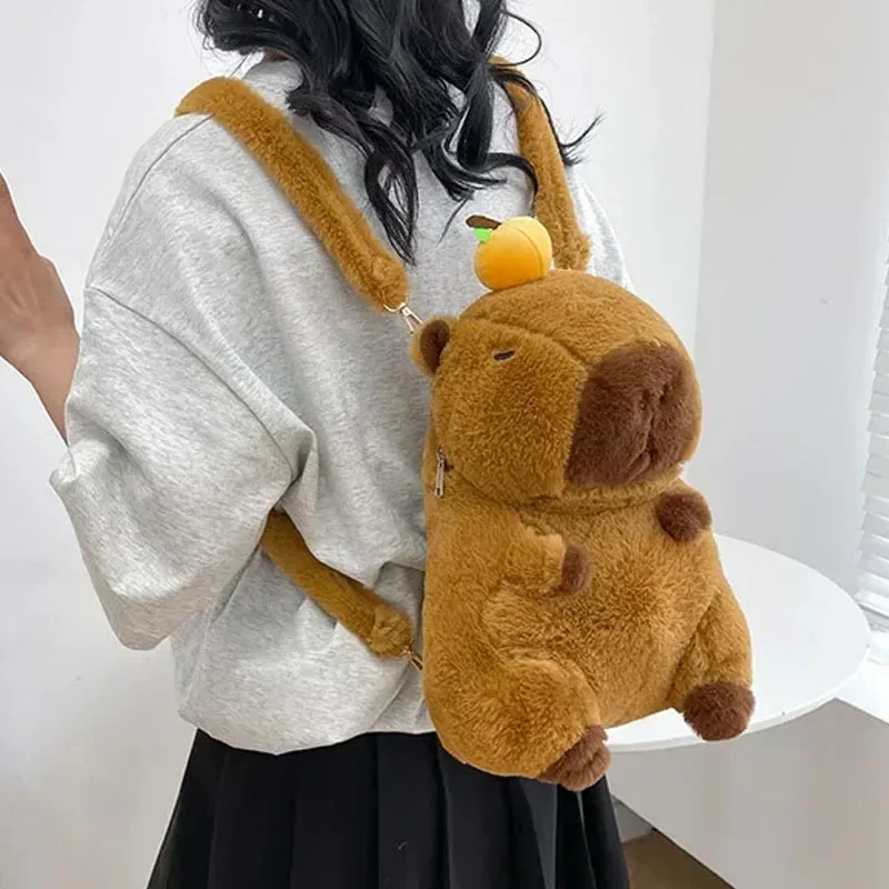 Kawaii Capybara Peluche Zaino Borsa Borsa per bambini Zaino giocattolo Mini Zaino Borse Regali di Natale per la fidanzata