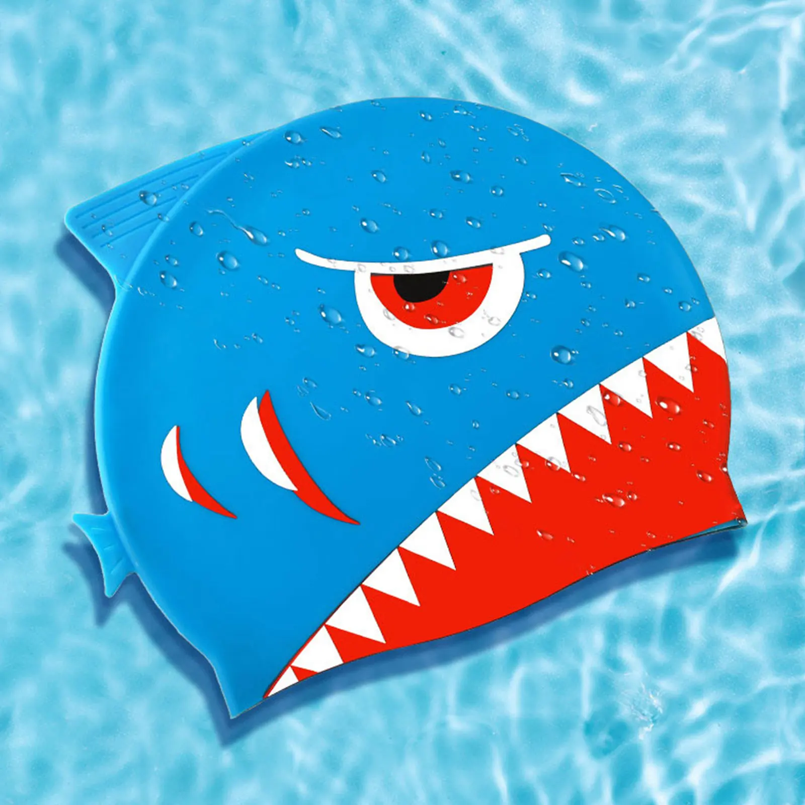 سباحة للأطفال من السيليكون بنمط الرسوم المتحركة على شكل سمكة صغيرة للسباحة من عمر 3 إلى 12 سنة باللون الأزرق #5