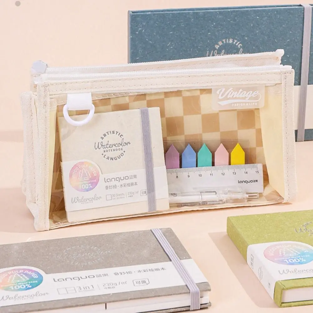 プロフェッショナルな引き裂き可能な水彩紙ブック 3-in-1 空白の内側ページ アートペインティングブック ポータブル描画ノートブック 学生用