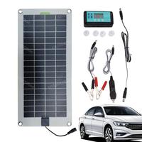 Solar Panel Trickle Charger 30W 12V Waterproof Solar Panel Car Battery Charger Maintainer Plug And Play Solar Panel Trickle
