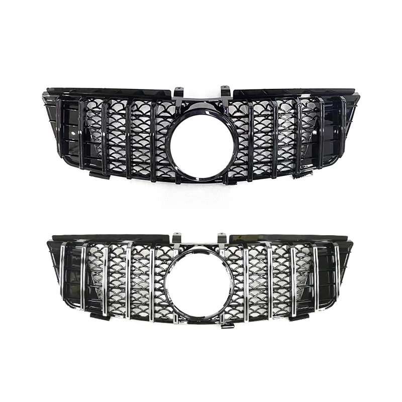 

ML W164 Facelift Grill Chrome/black ABS GT Style Front Grille for Mercedes Benz ML CLASS W164 X164 2005 2006 2007 2008