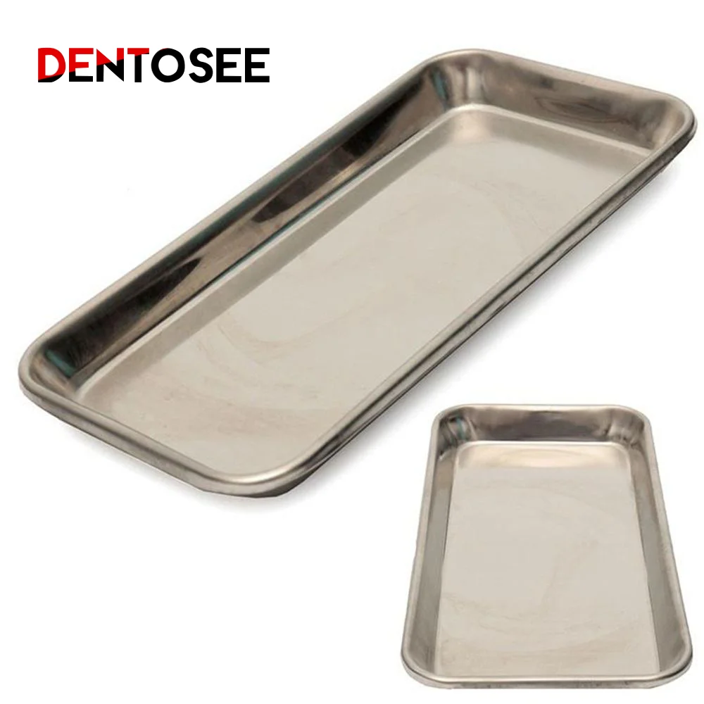 Medical Tray Stainless Steel Medical Surgical Tray Dental Dish Lab Instrument Tool 22X12X2cm For Dental Students