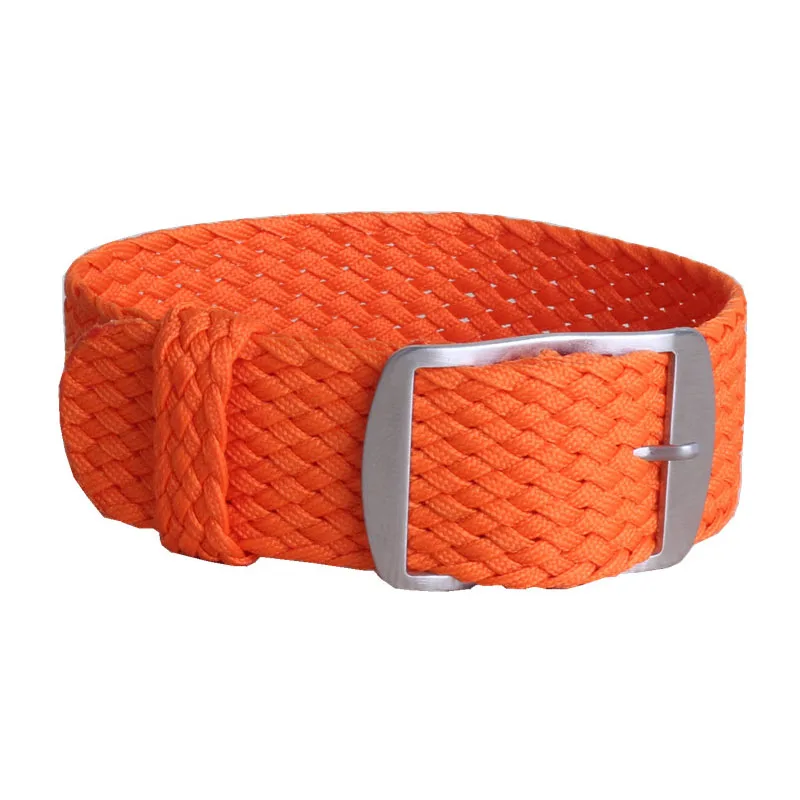 16mm 18mm 20mm 22mm Solid color Perlon Woven Nylon watchbands bracelet fabric Woven Watch Strap Band Buckle belt black blue