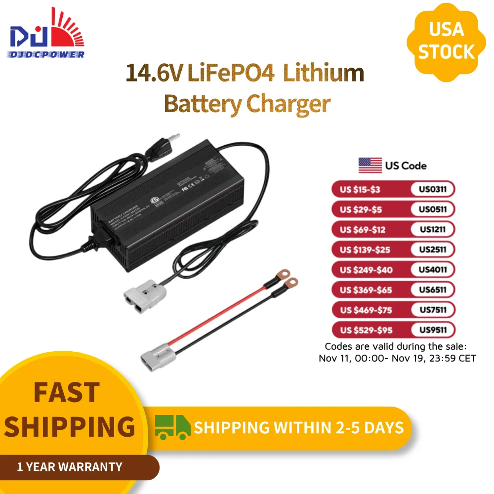 

14,6 В, 10 А, 20 А, зарядное устройство LiFePO4, быстрая зарядка, зарядное устройство для литиевых батарей с функцией активации аккумулятора, умные зарядные устройства